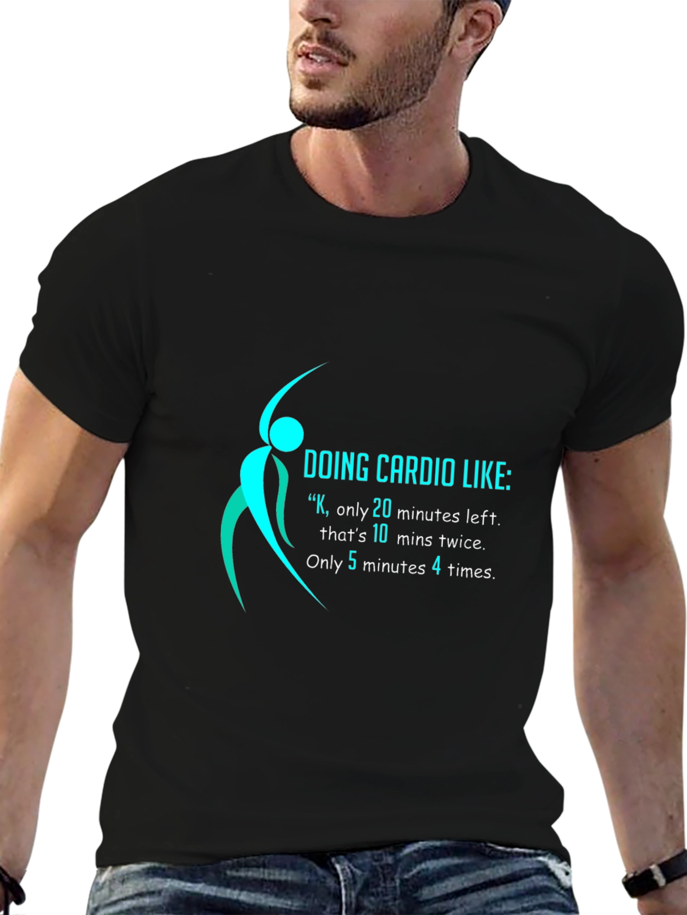 Funny Cardio Workout Graphic T-Shirt