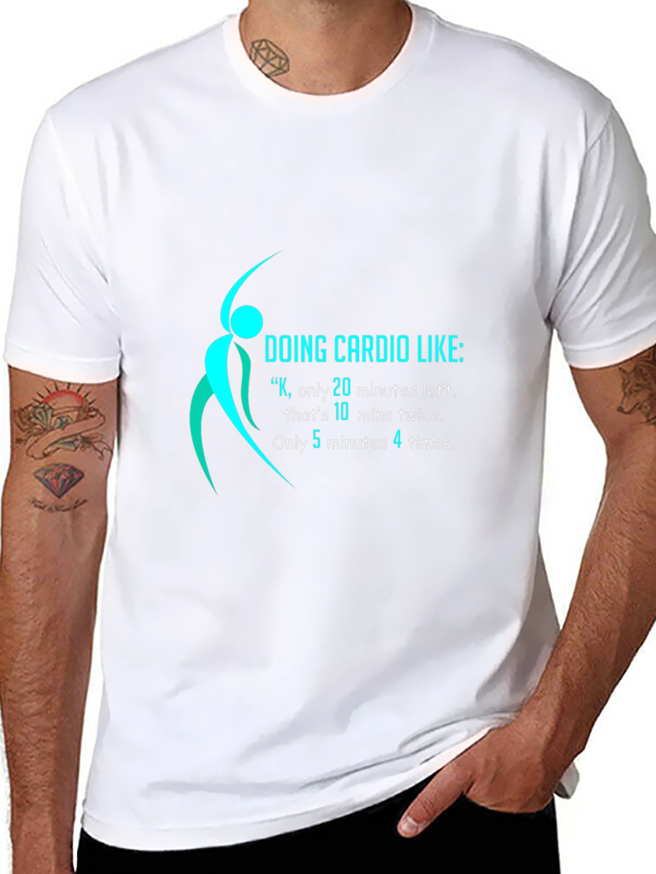 Funny Cardio Workout Graphic T-Shirt