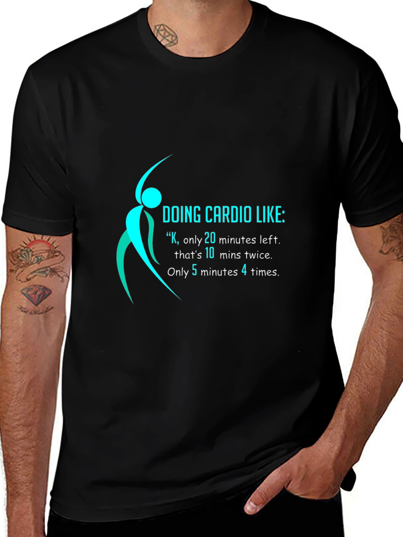 Funny Cardio Workout Graphic T-Shirt