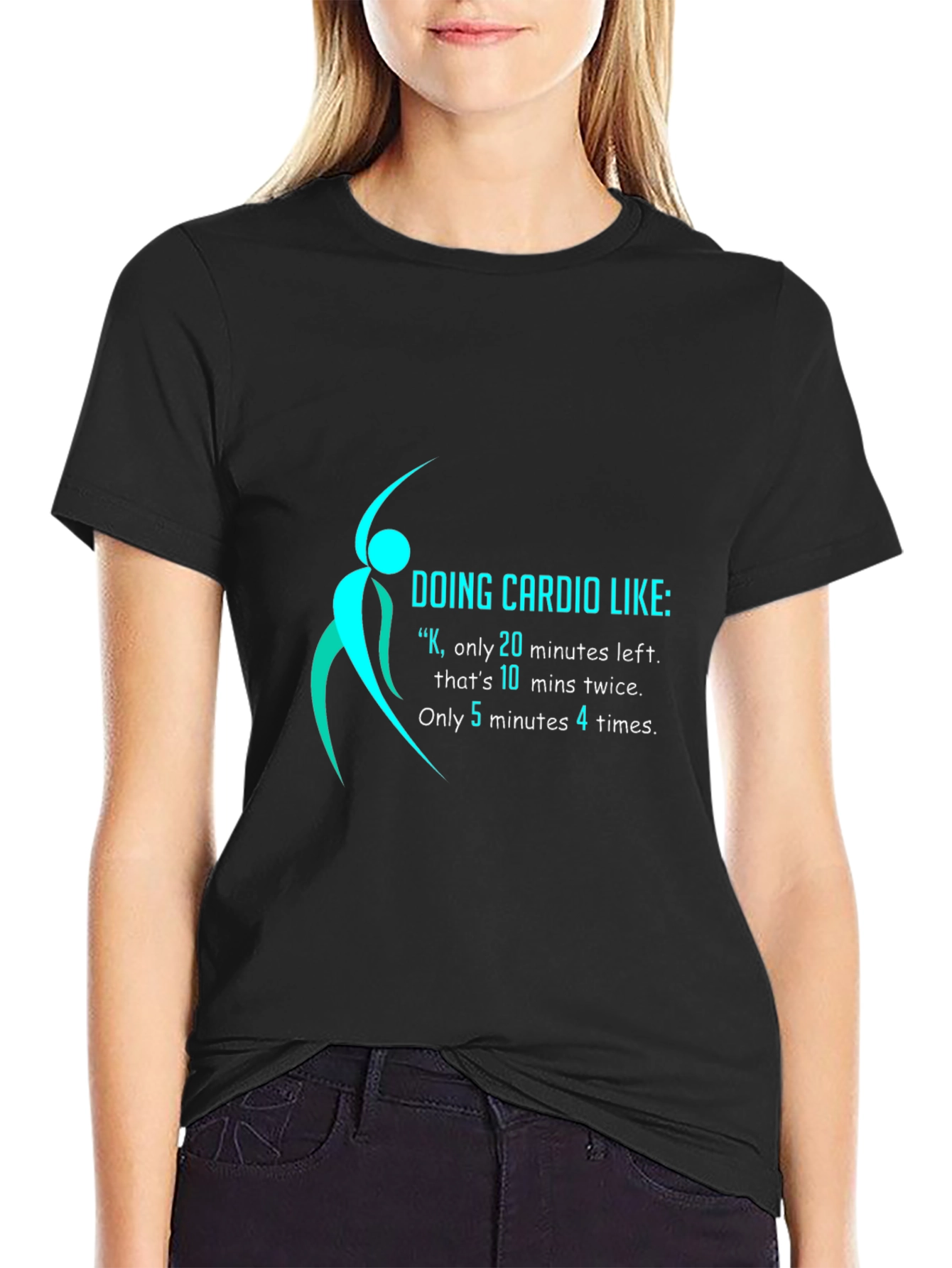 Funny Cardio Workout Graphic T-Shirt