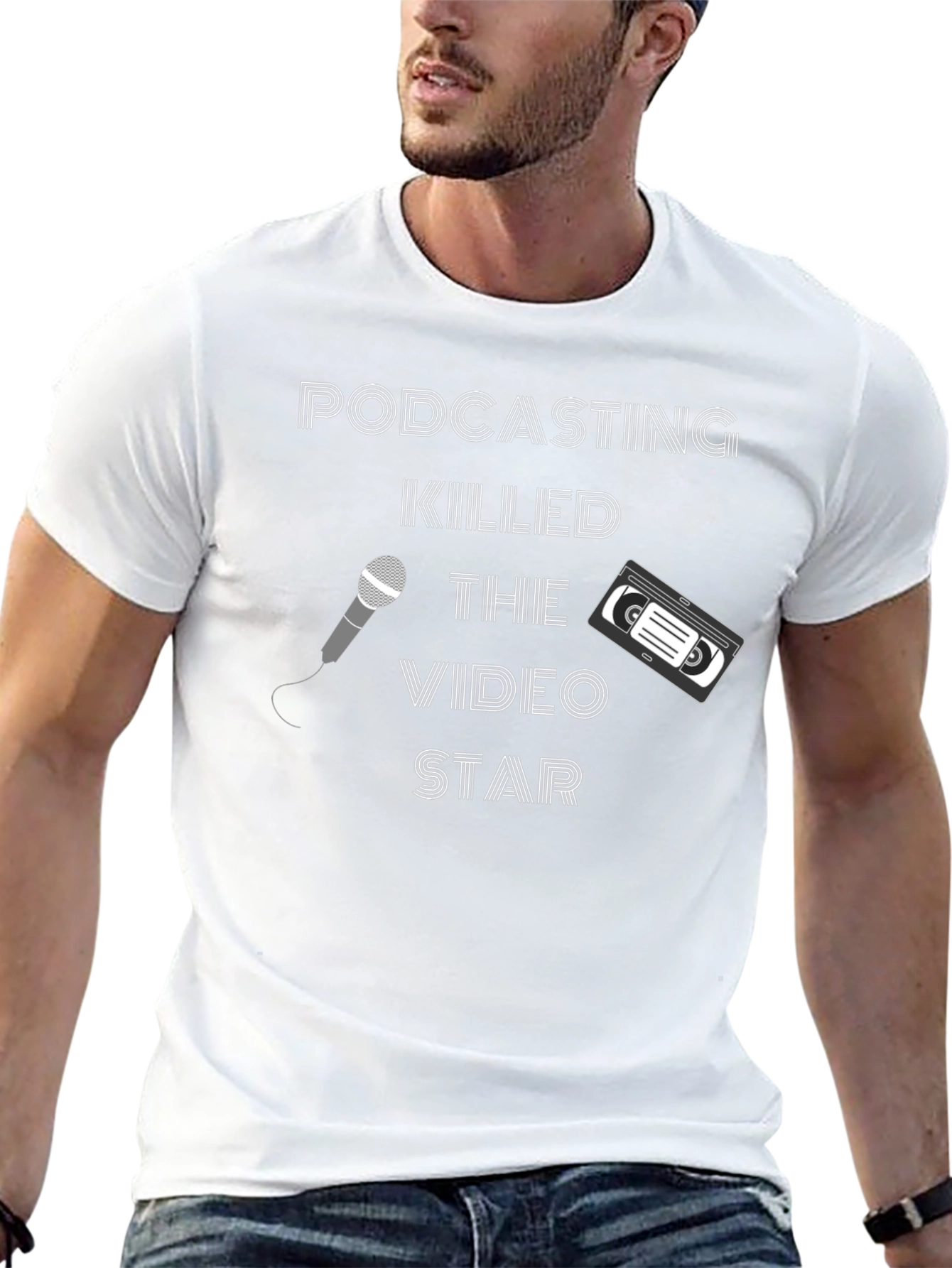Podcasting Killed the Video Star Graphic Tee