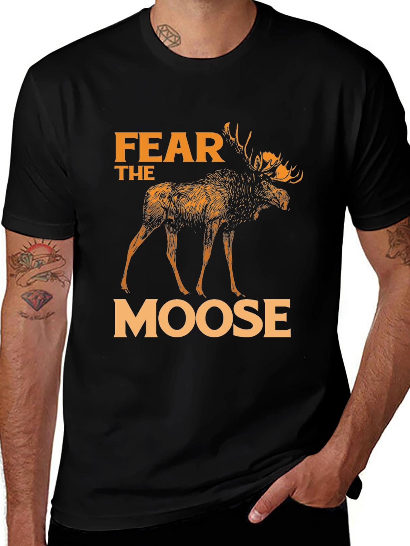 Fear The Moose T-Shirt - Black