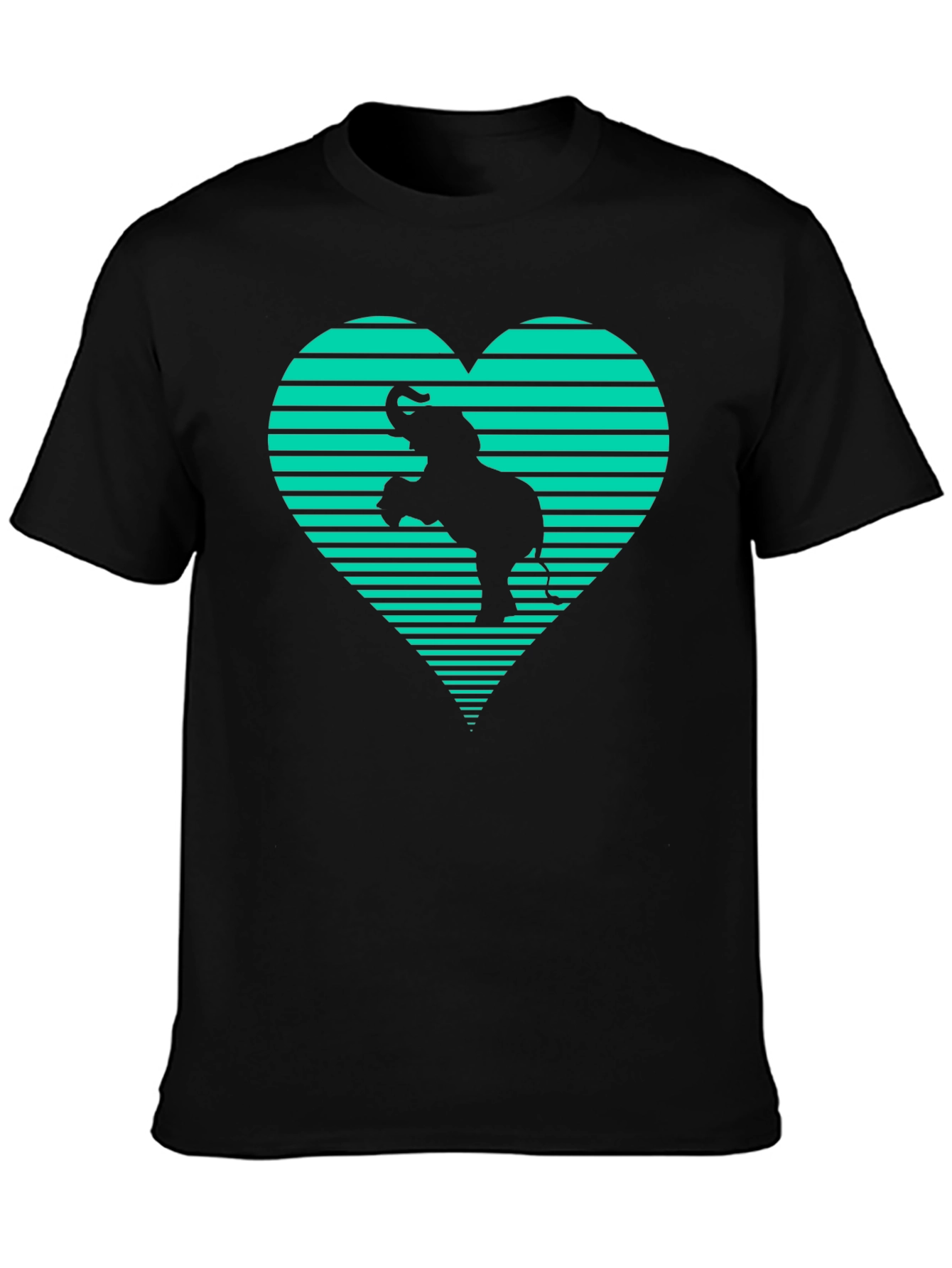 Elephant Heart Graphic Tee - Black