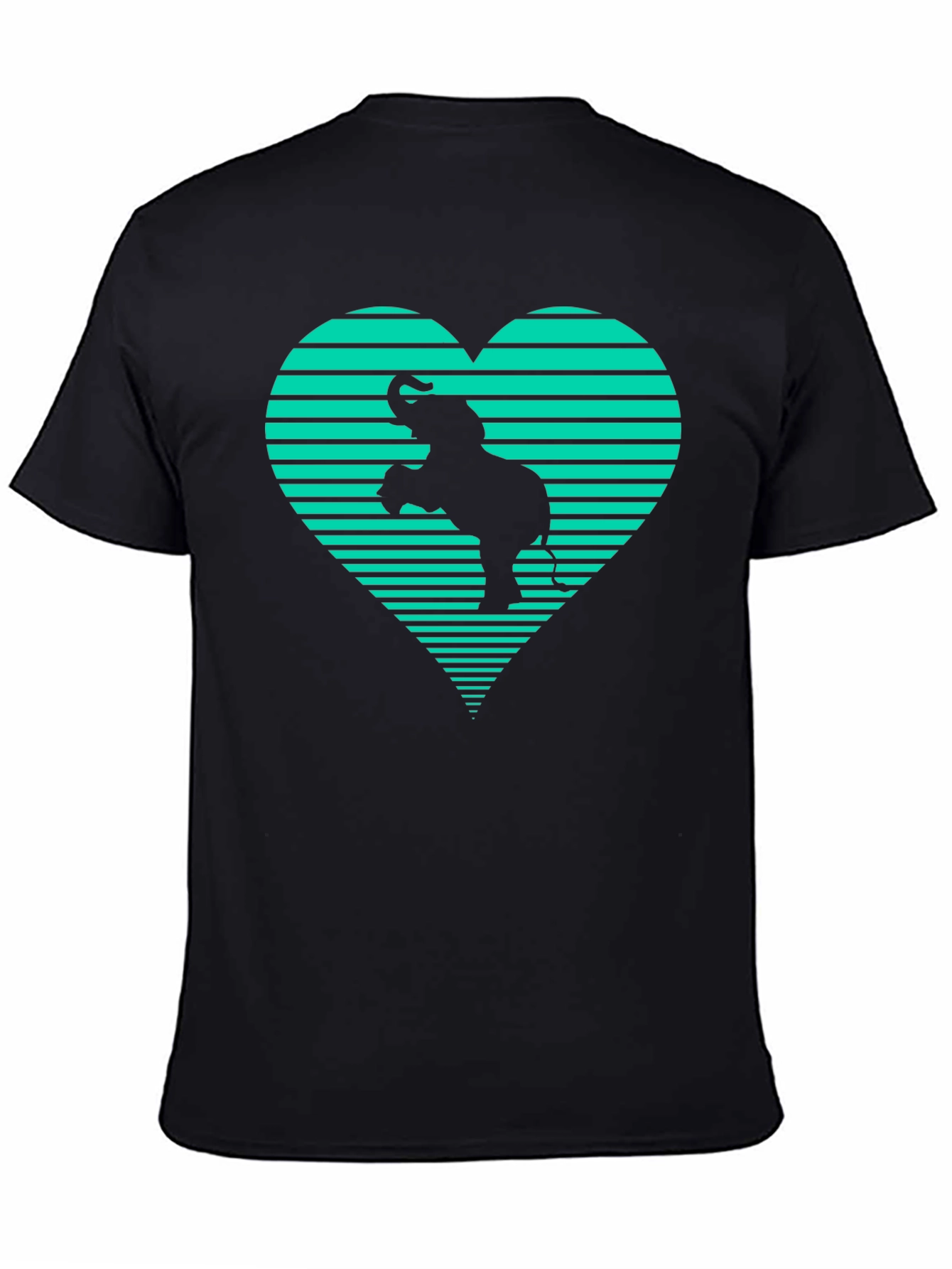 Elephant Heart Graphic Tee - Black