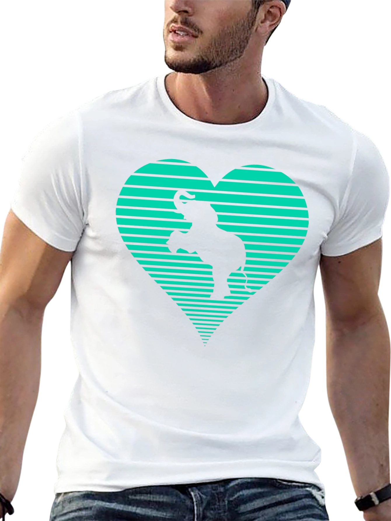 Elephant Heart Graphic Tee - Black