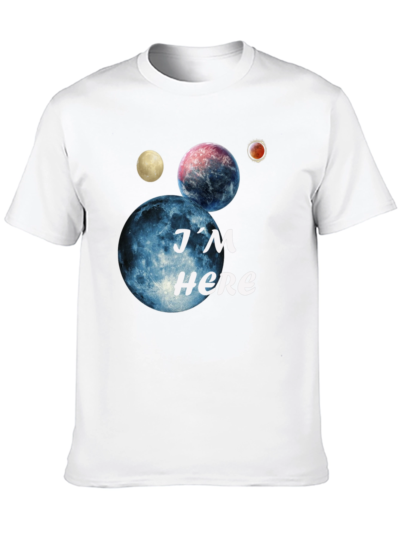 Im Here Planets Graphic Tee - Black Cotton