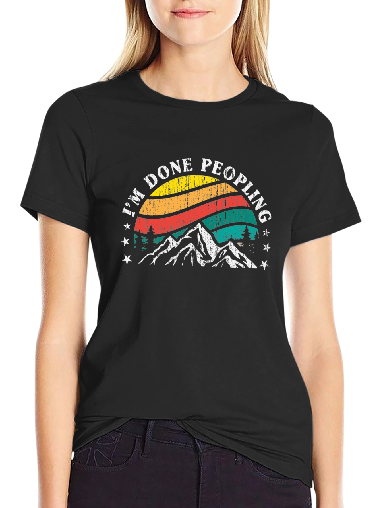 Im Done Peopling T-Shirt - Mountain Graphic Tee