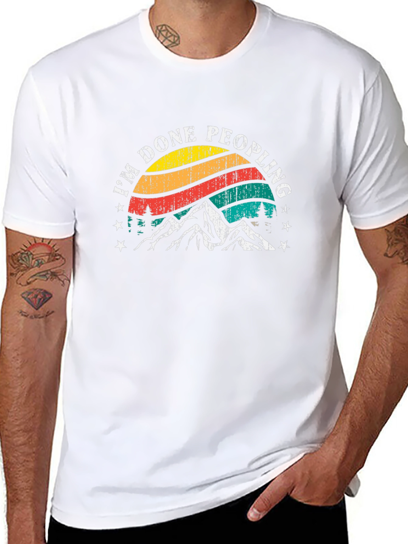 Im Done Peopling T-Shirt - Mountain Graphic Tee