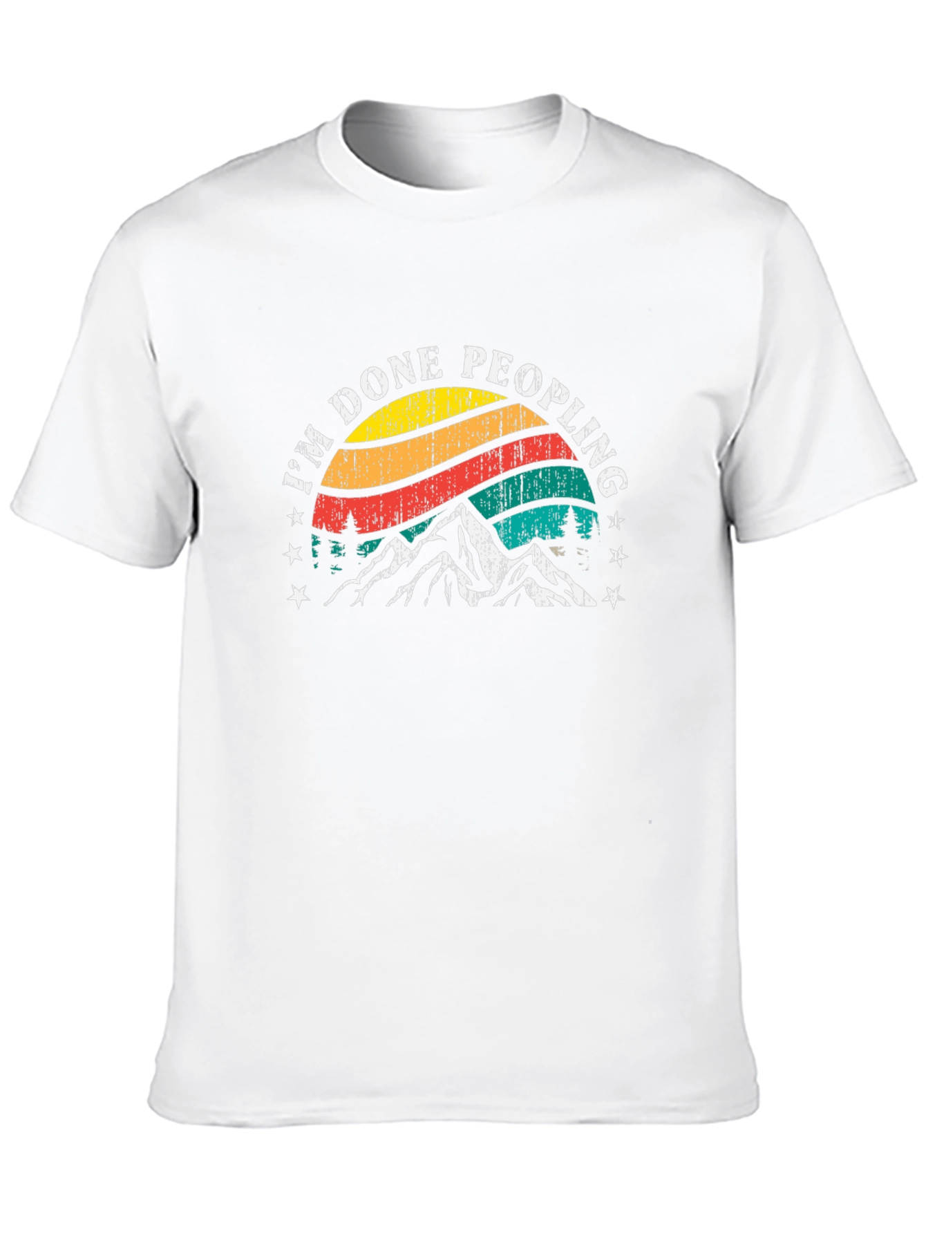 Im Done Peopling T-Shirt - Mountain Graphic Tee