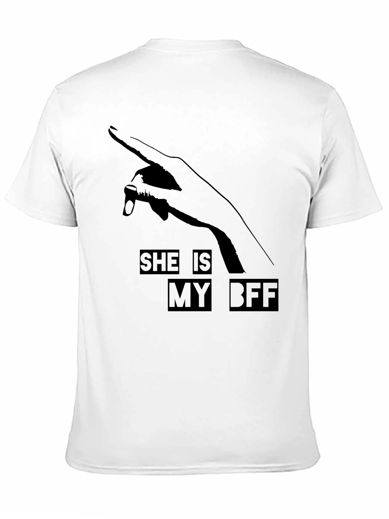 She is My BFF T-Shirt Black Graphic Tee