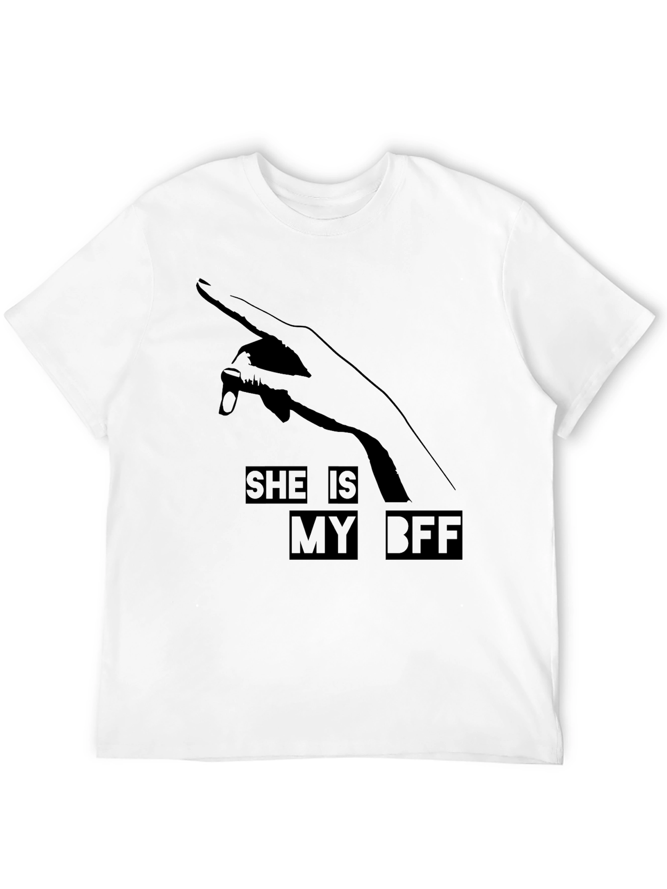 She is My BFF T-Shirt Black Graphic Tee