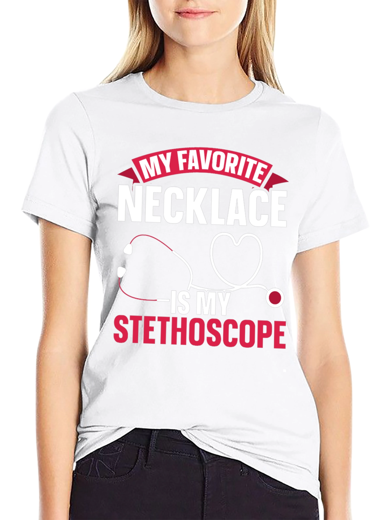 My Favorite Necklace Stethoscope T-Shirt