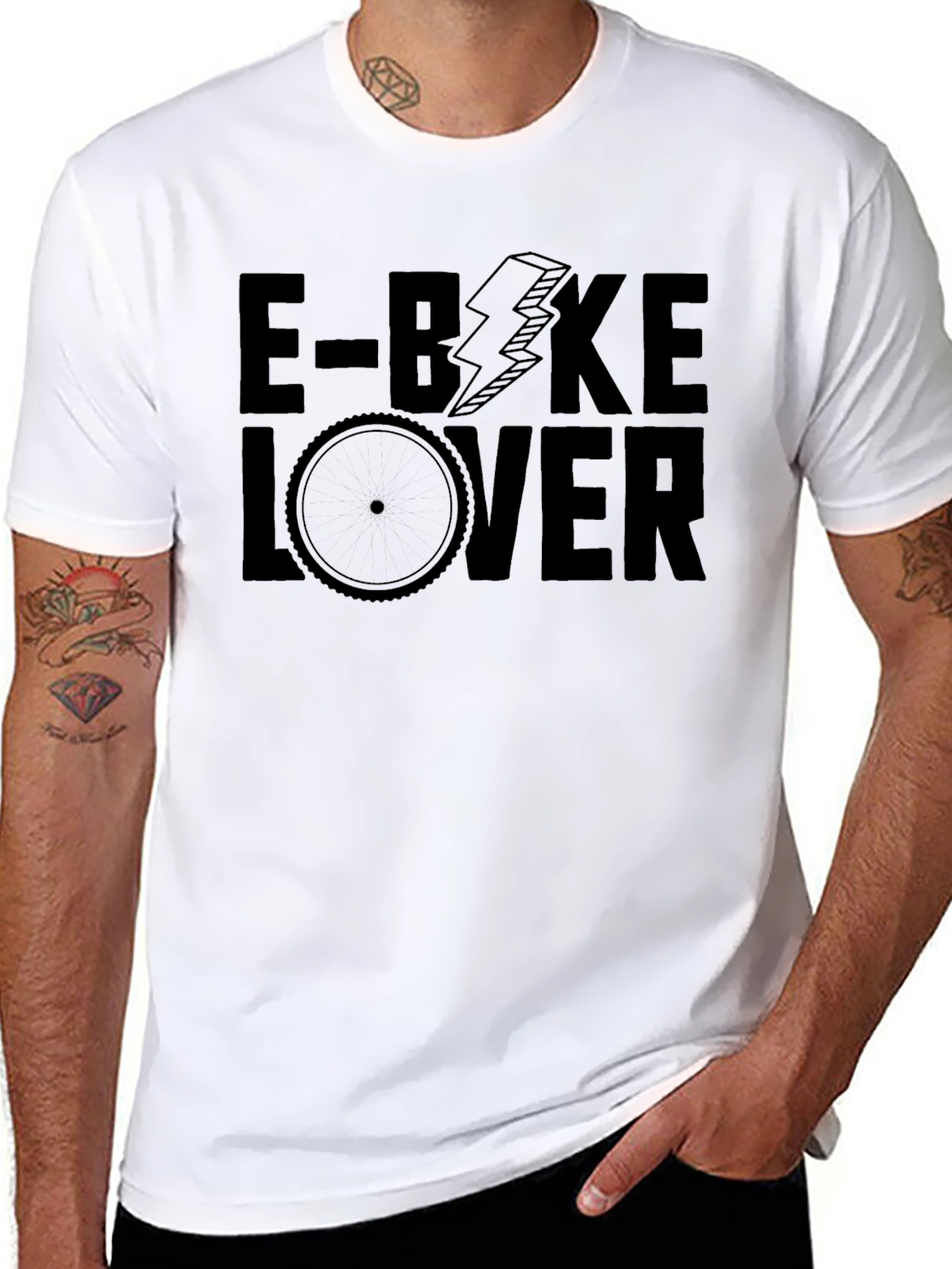 E-Bike Lover Graphic T-Shirt - Black
