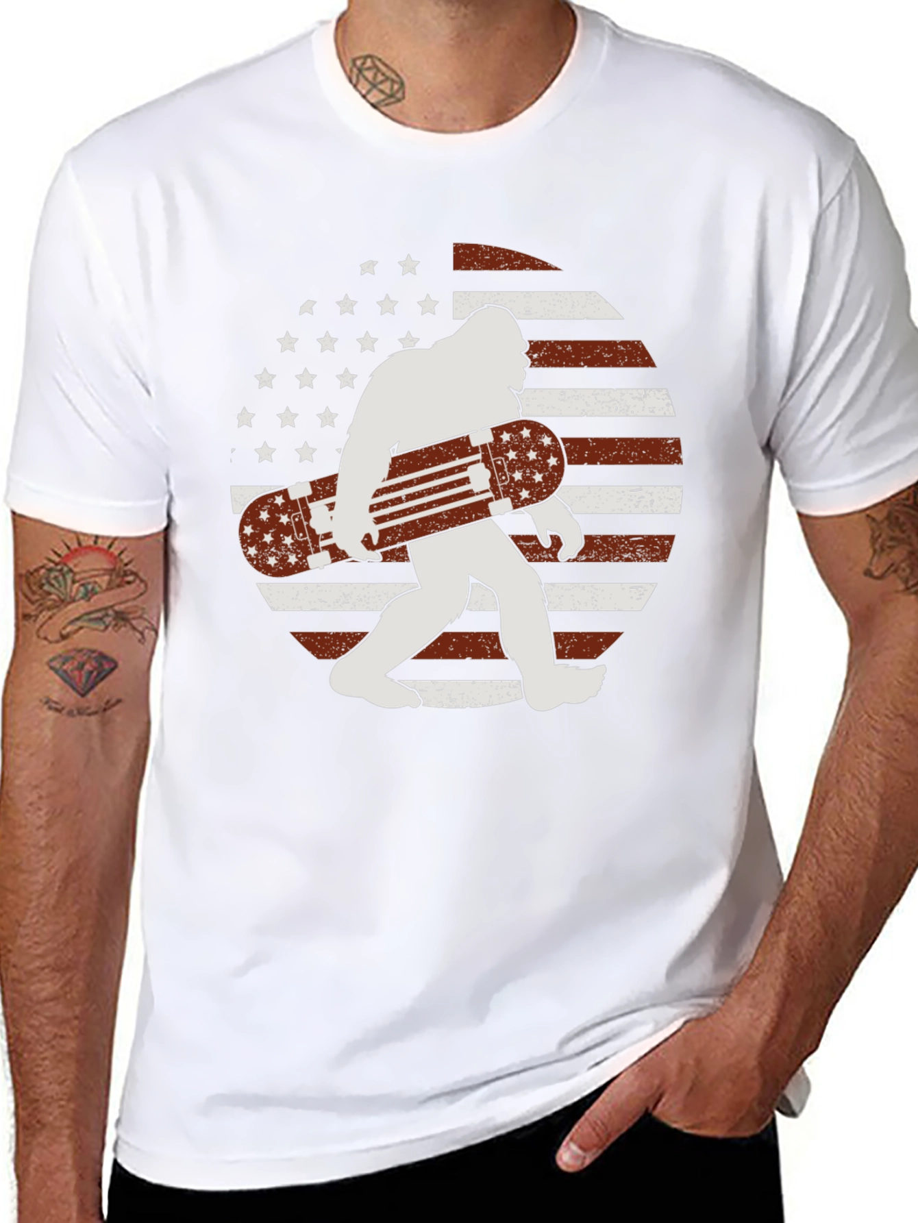 Bigfoot Skateboarder Graphic Tee