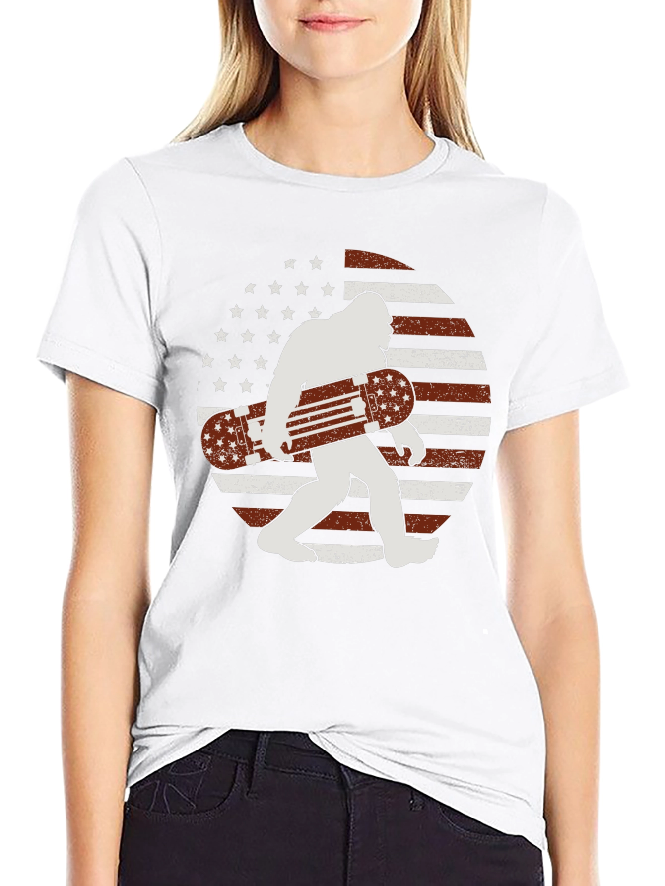 Bigfoot Skateboarder Graphic Tee