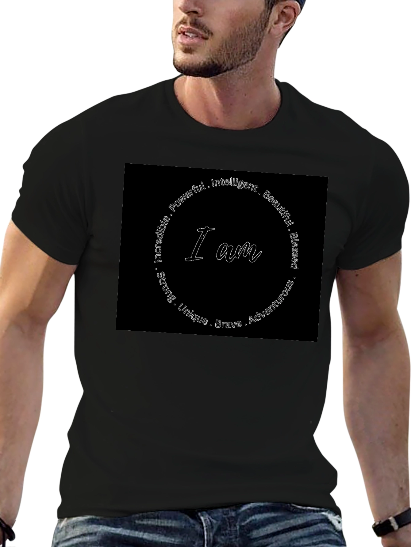 I Am Affirmations Graphic Tee - Black