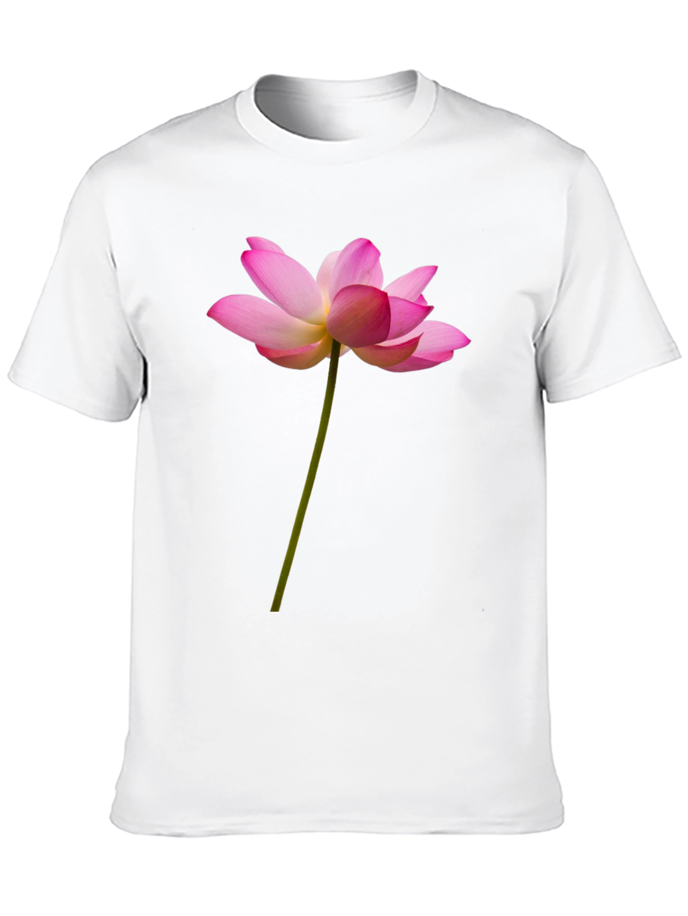 Lotus Flower Graphic Tee - Black Cotton T-Shirt