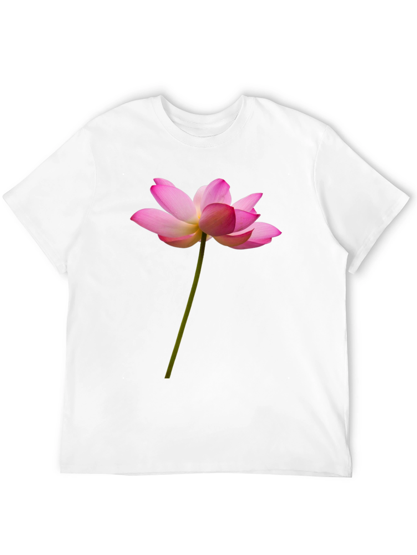 Lotus Flower Graphic Tee - Black Cotton T-Shirt