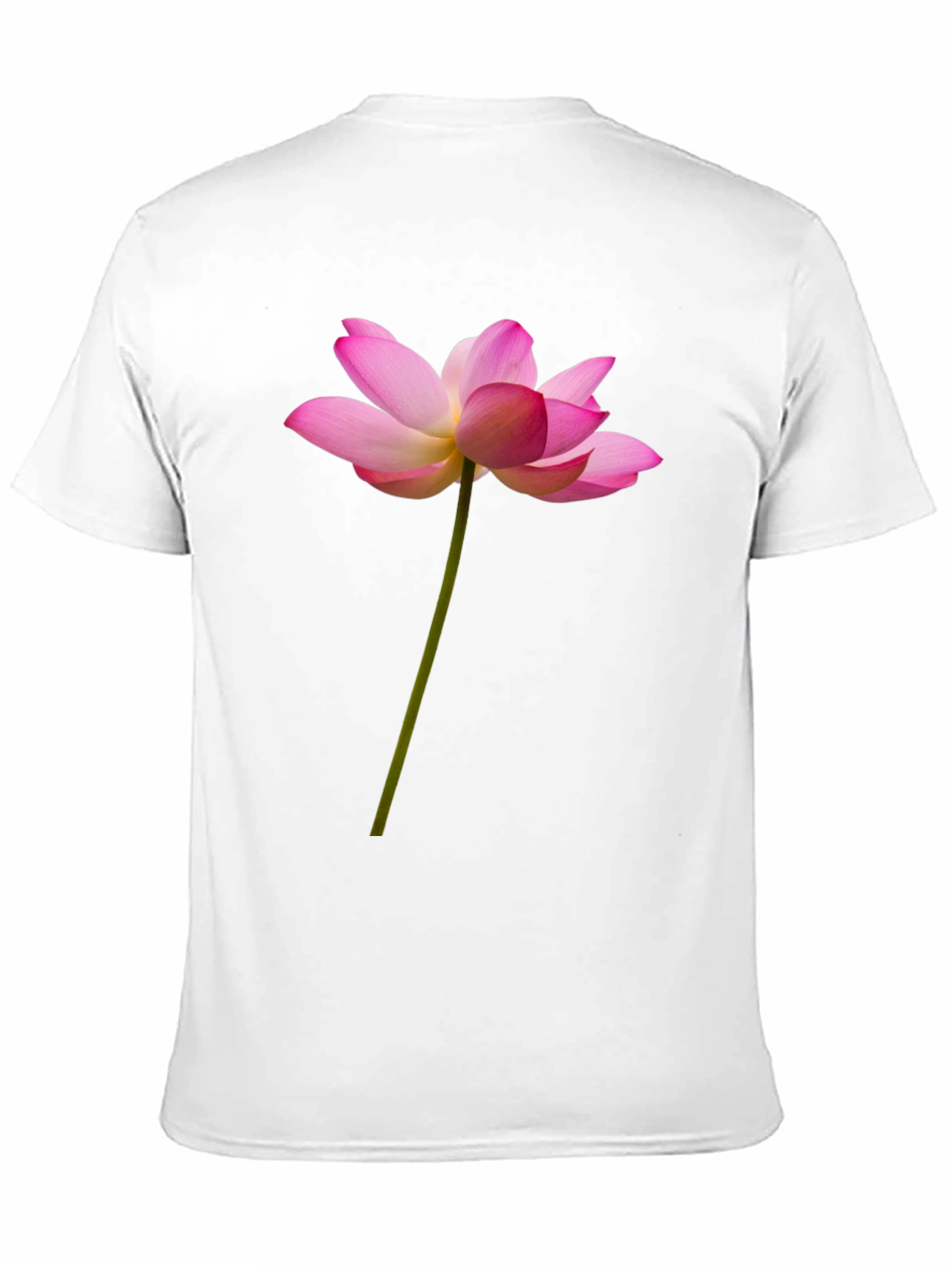 Lotus Flower Graphic Tee - Black Cotton T-Shirt