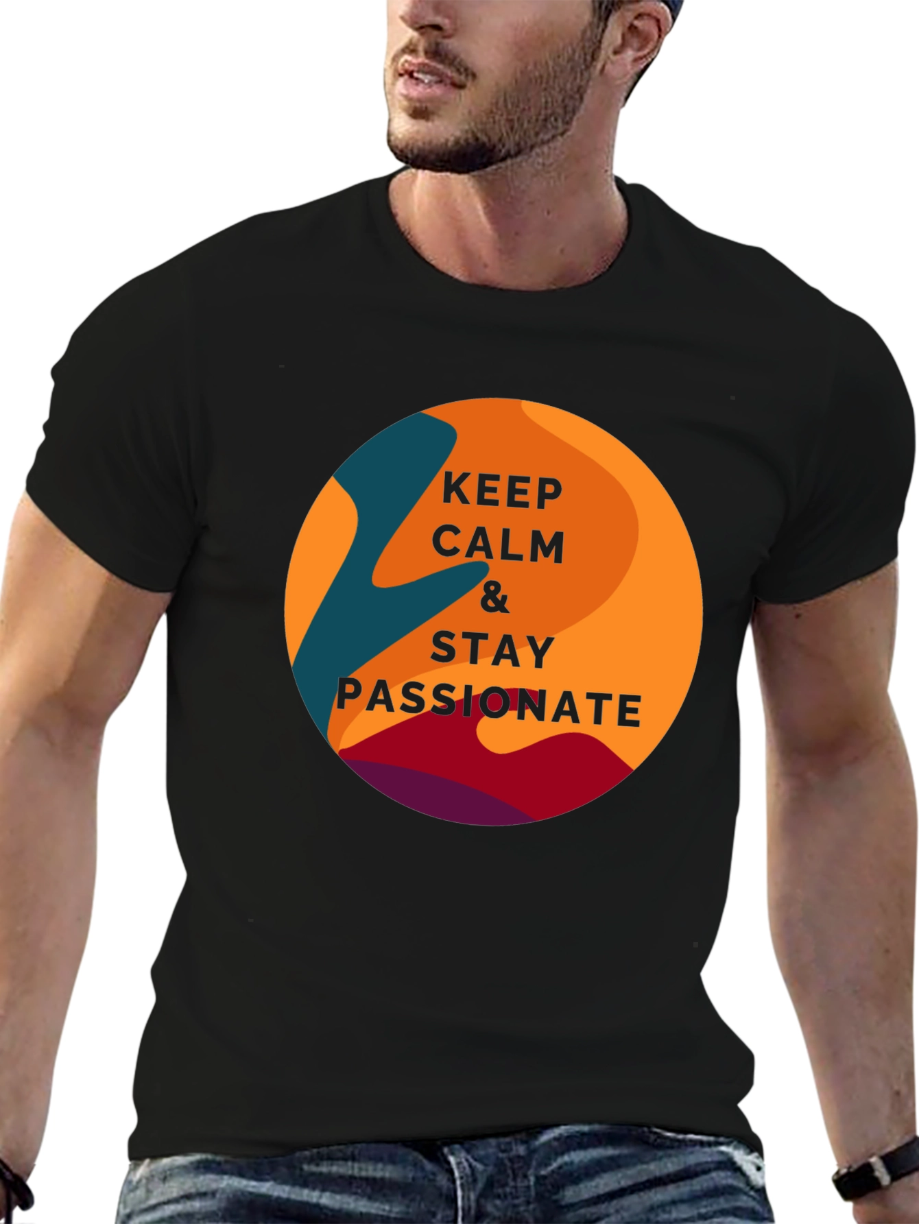 Keep Calm & Stay Passionate Graphic T-Shirt