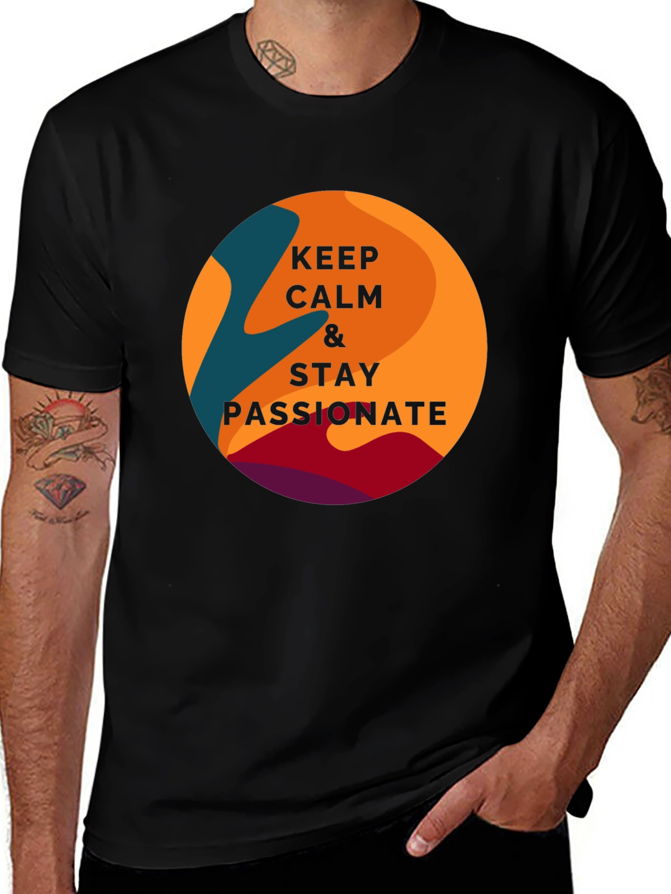 Keep Calm & Stay Passionate Graphic T-Shirt
