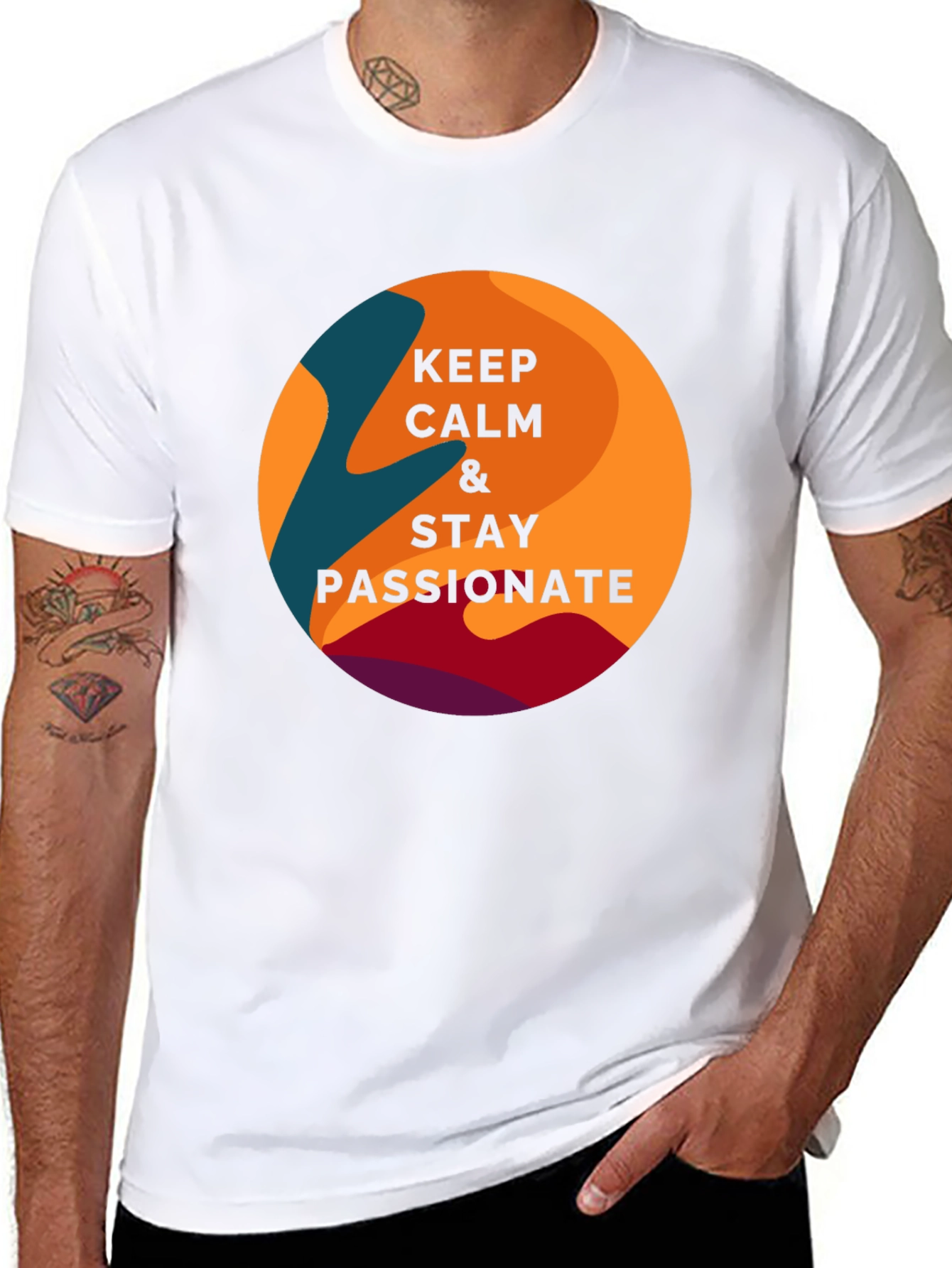 Keep Calm & Stay Passionate Graphic T-Shirt