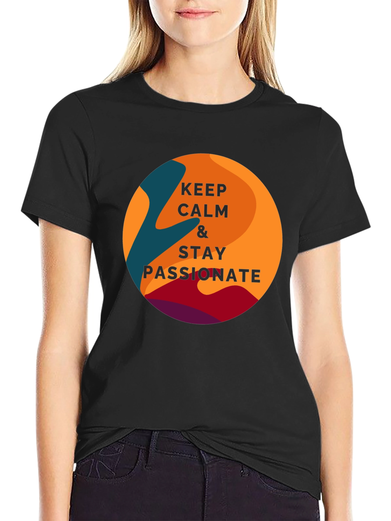 Keep Calm & Stay Passionate Graphic T-Shirt