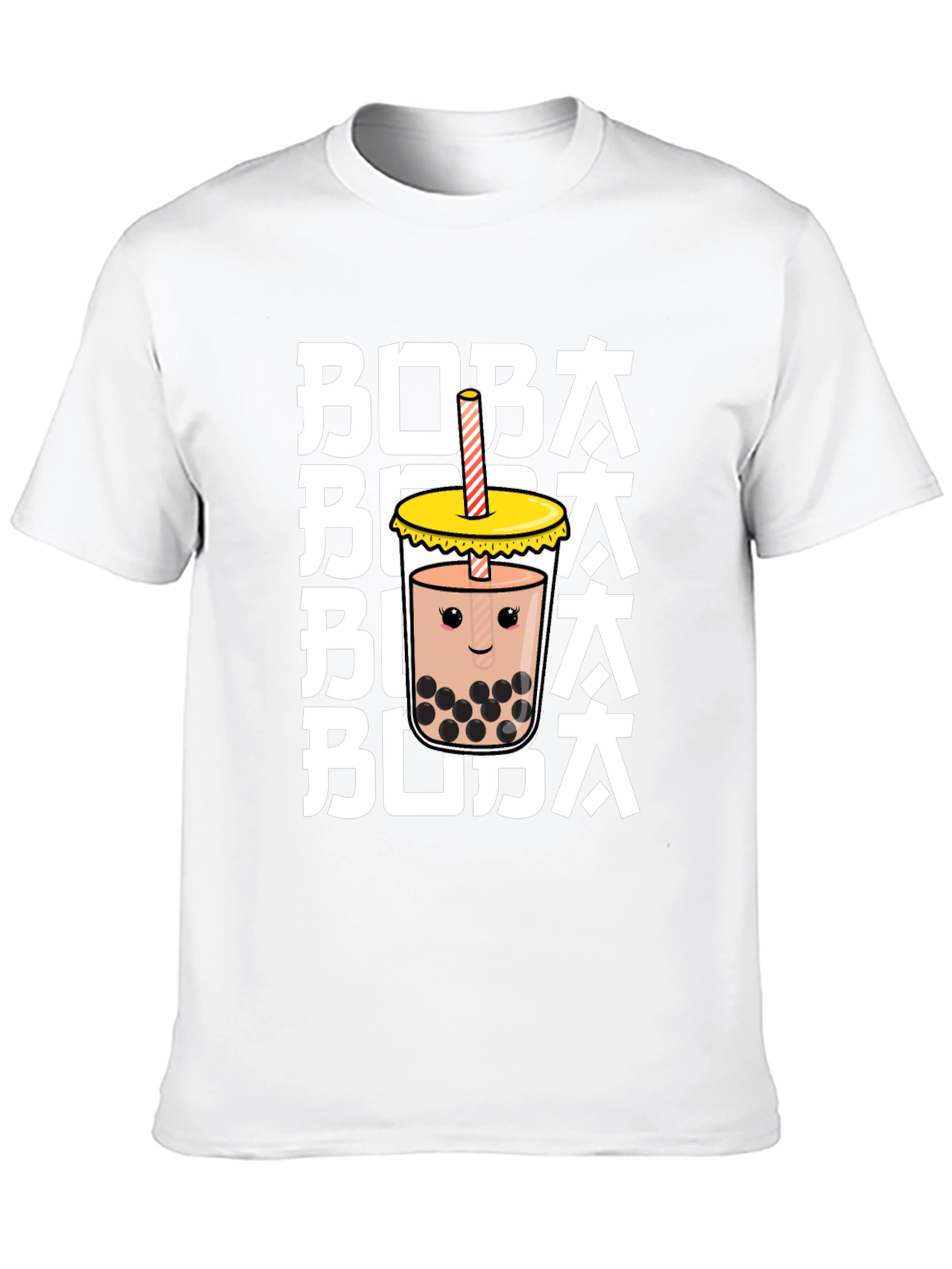 Cute Boba Tea Graphic Tee - Unisex Black T-Shirt