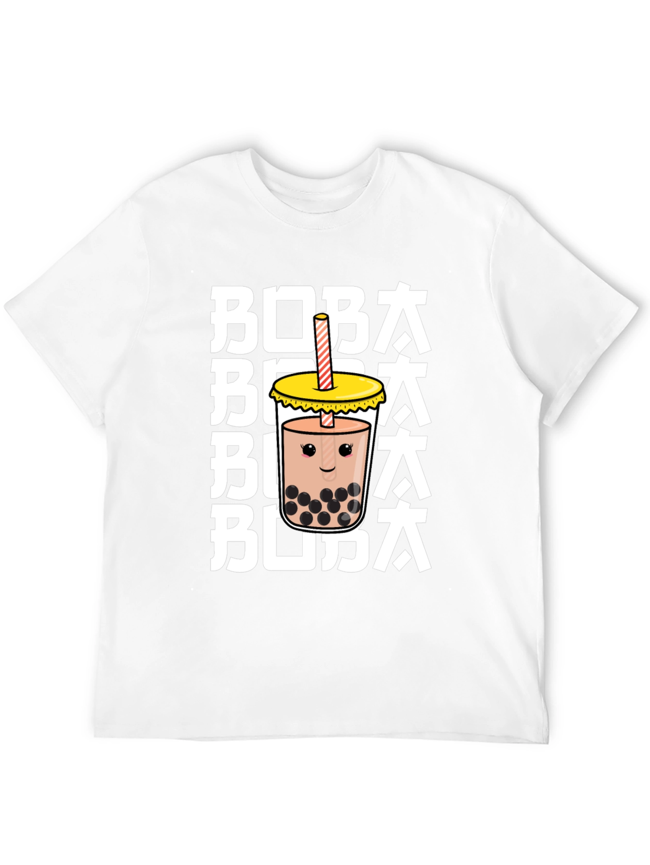 Cute Boba Tea Graphic Tee - Unisex Black T-Shirt