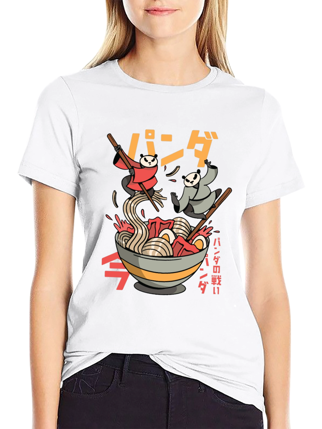 Panda Ramen T-Shirt - Black Graphic Tee
