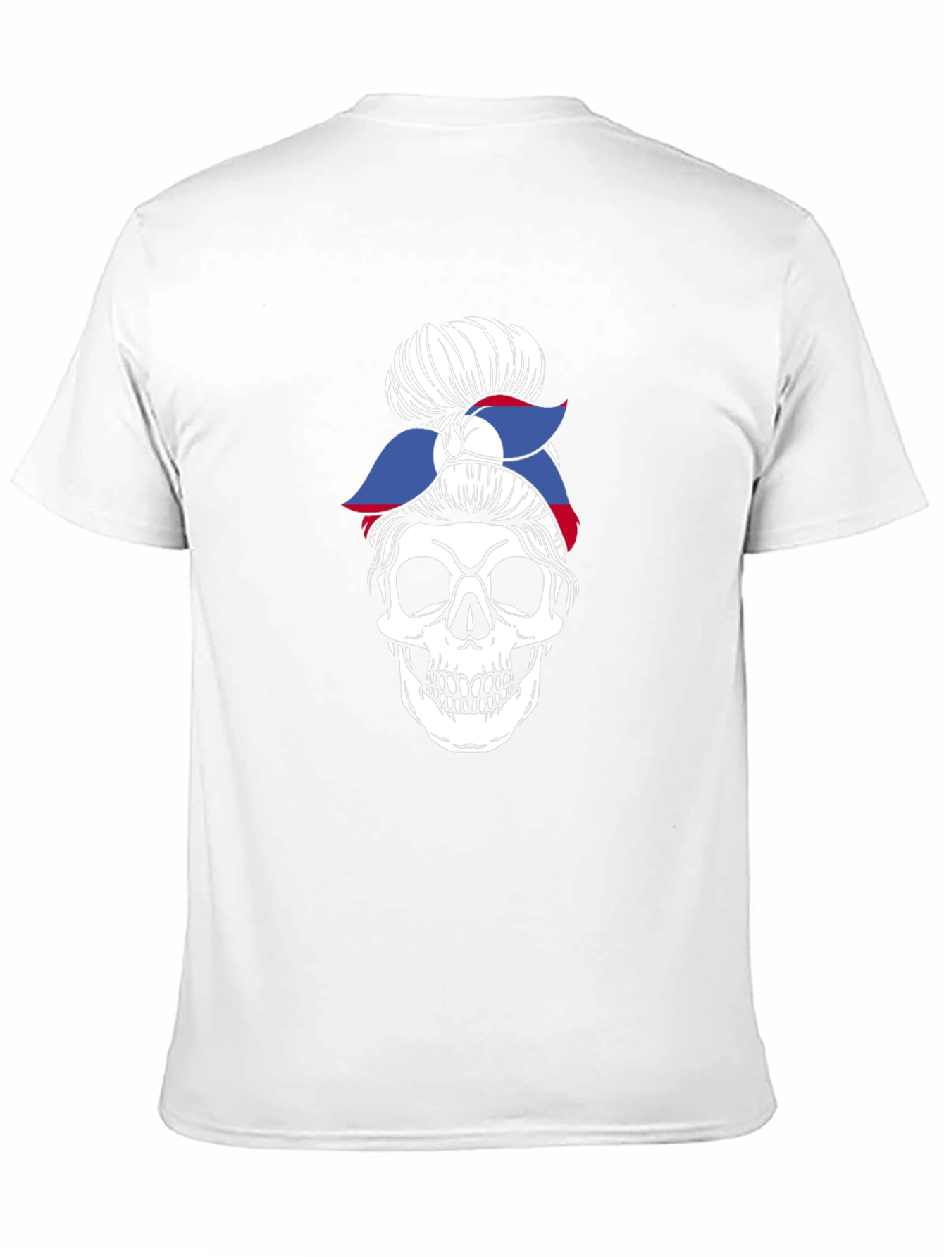 Skull Messy Bun T-Shirt