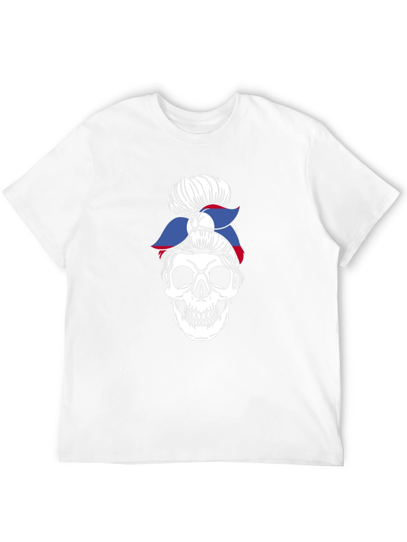 Skull Messy Bun T-Shirt