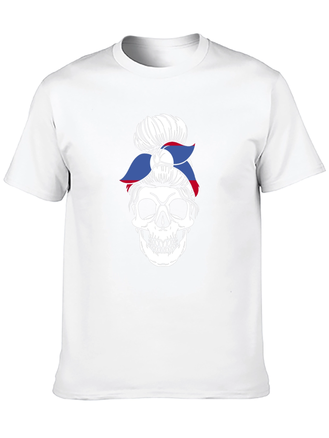 Skull Messy Bun T-Shirt