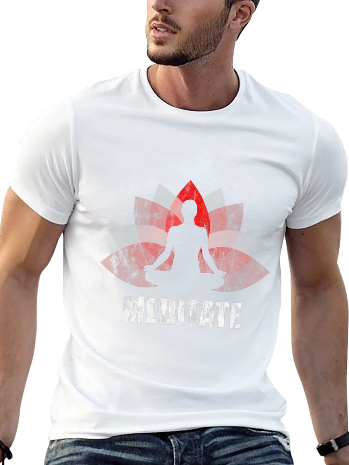 Meditate Lotus Graphic T-Shirt