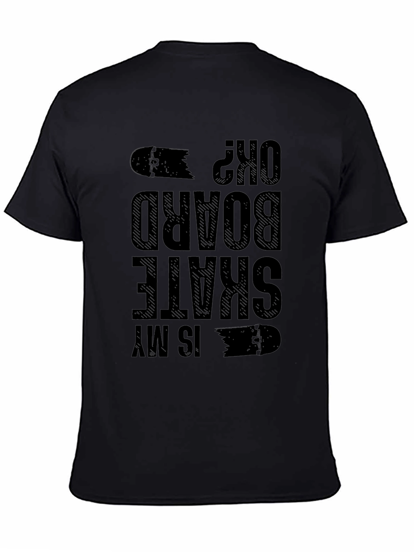 Is My Skateboard OK? Graphic Tee - Black Cotton