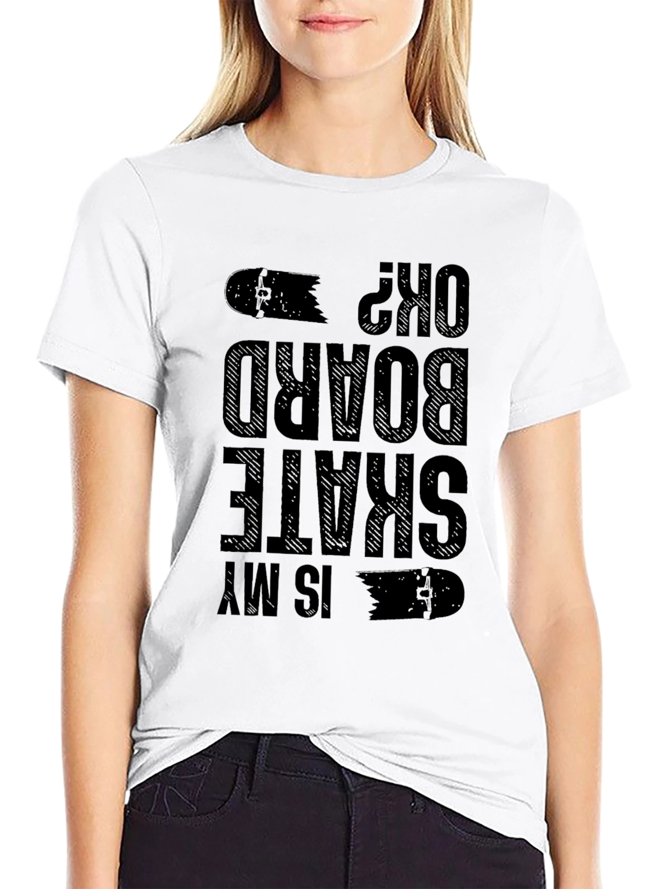 Is My Skateboard OK? Graphic Tee - Black Cotton
