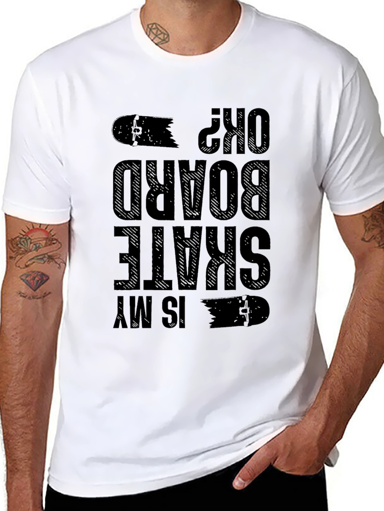Is My Skateboard OK? Graphic Tee - Black Cotton