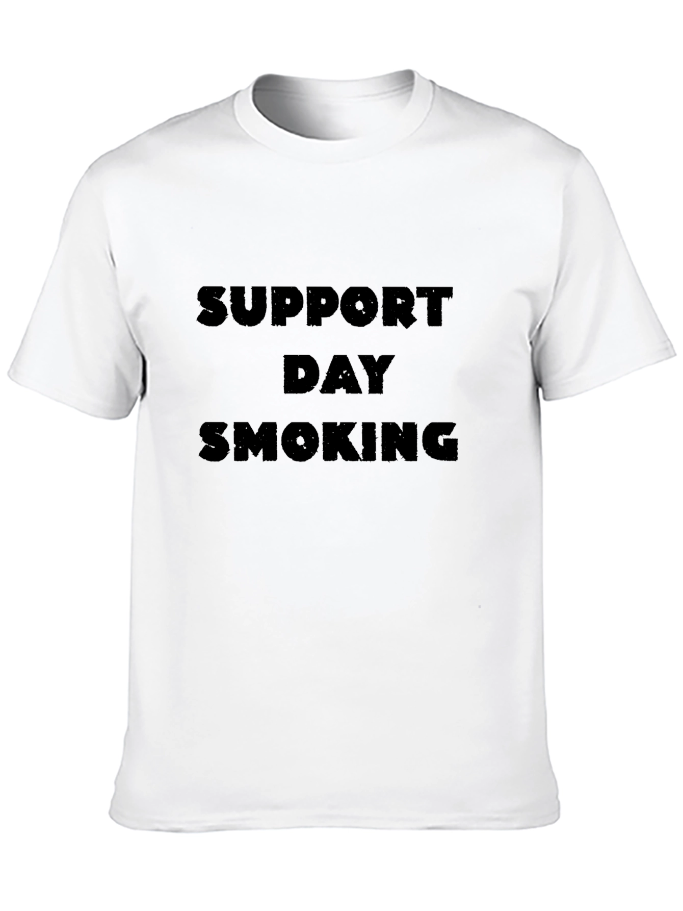 Support Day Smoking Black Graphic T-Shirt