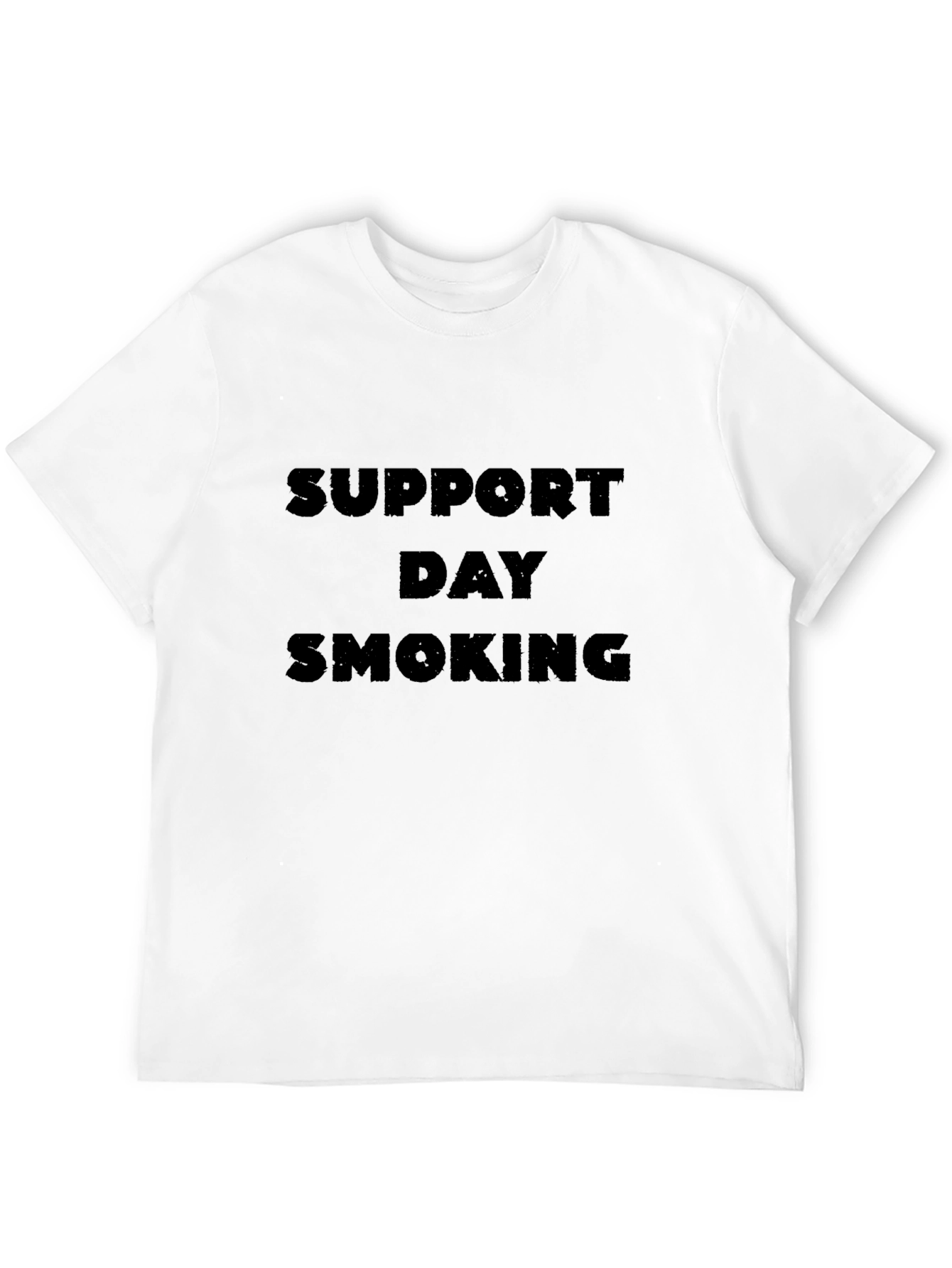 Support Day Smoking Black Graphic T-Shirt