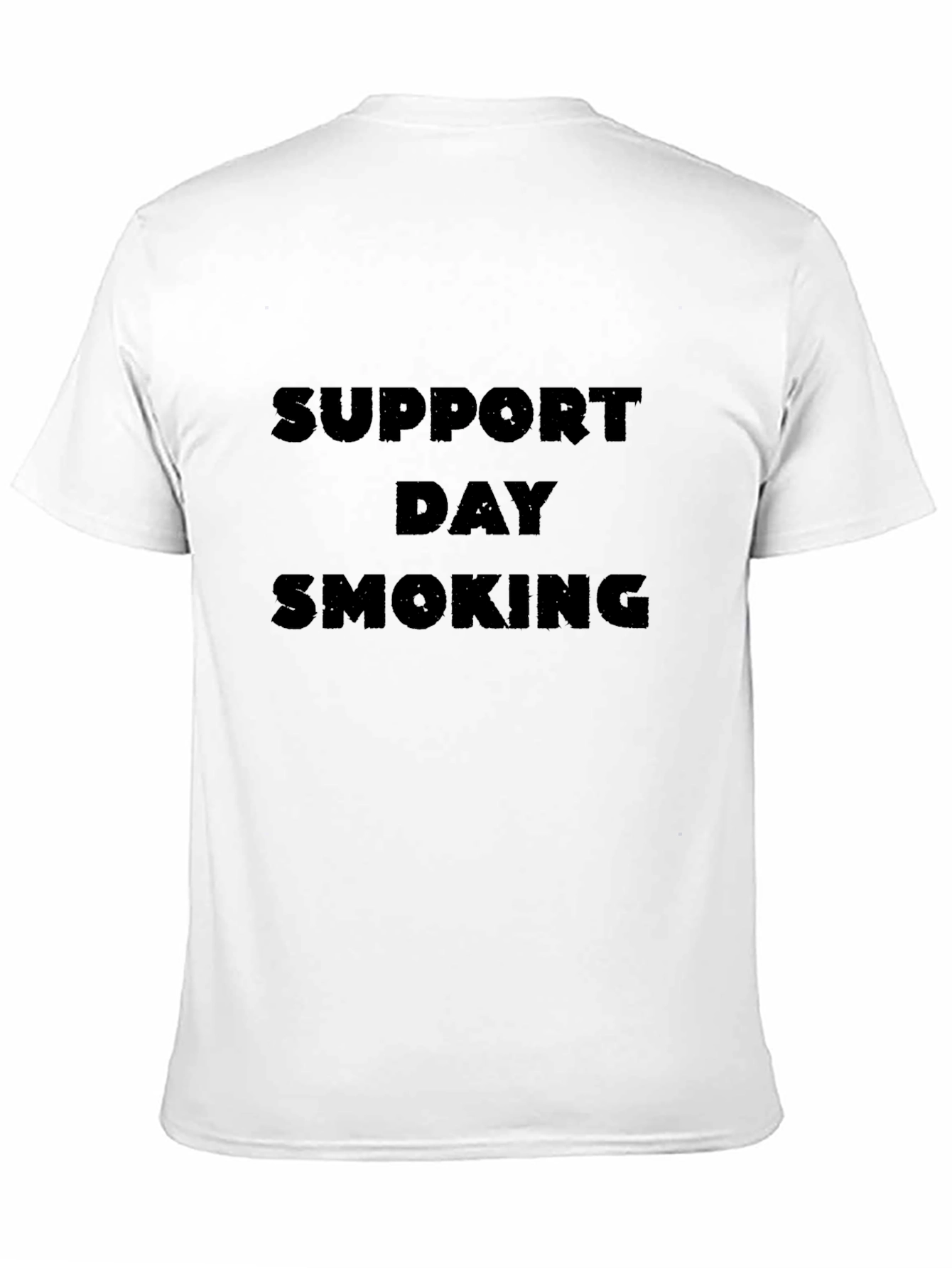 Support Day Smoking Black Graphic T-Shirt