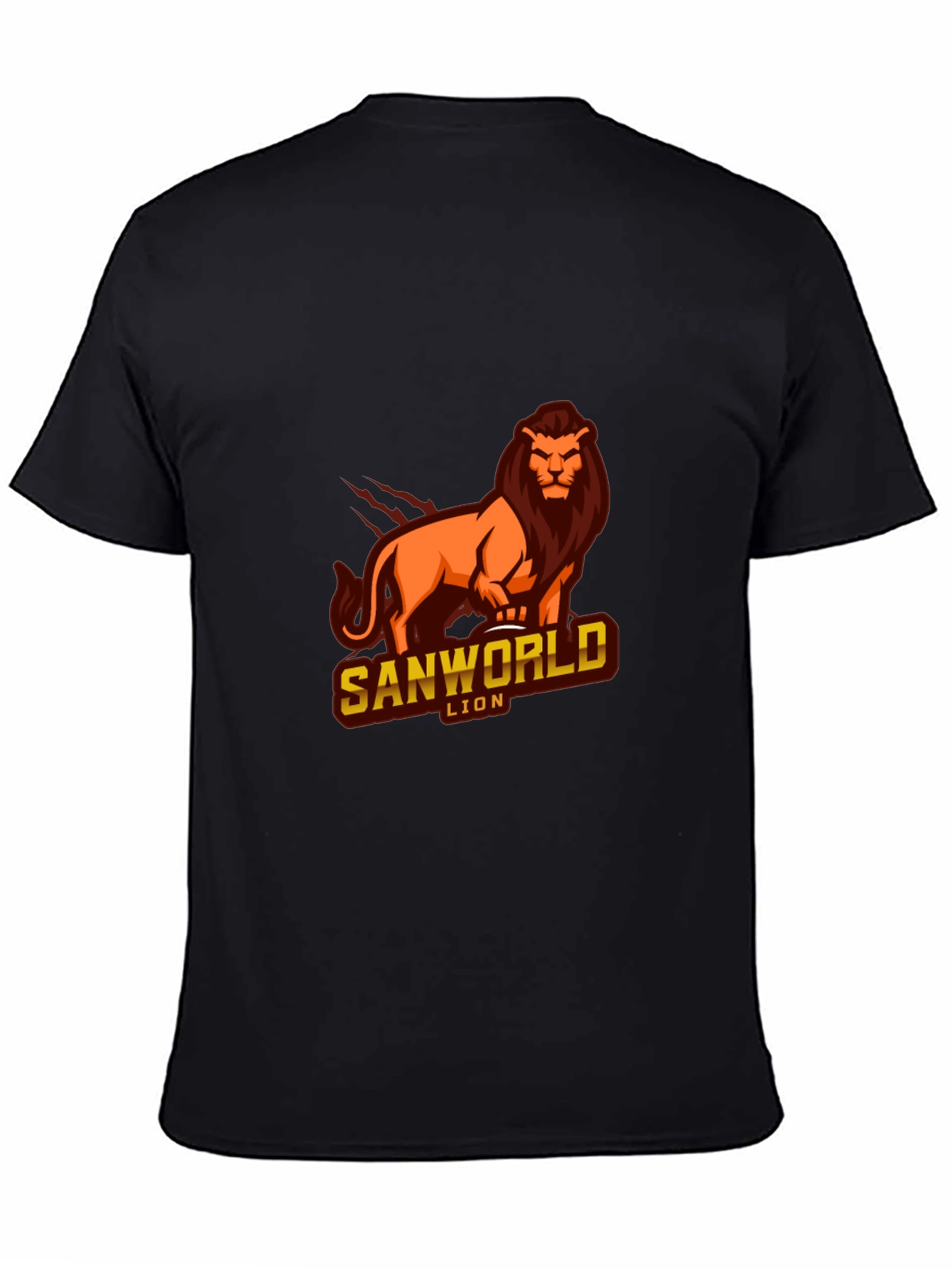 Sanworld Lion Graphic Black T-Shirt