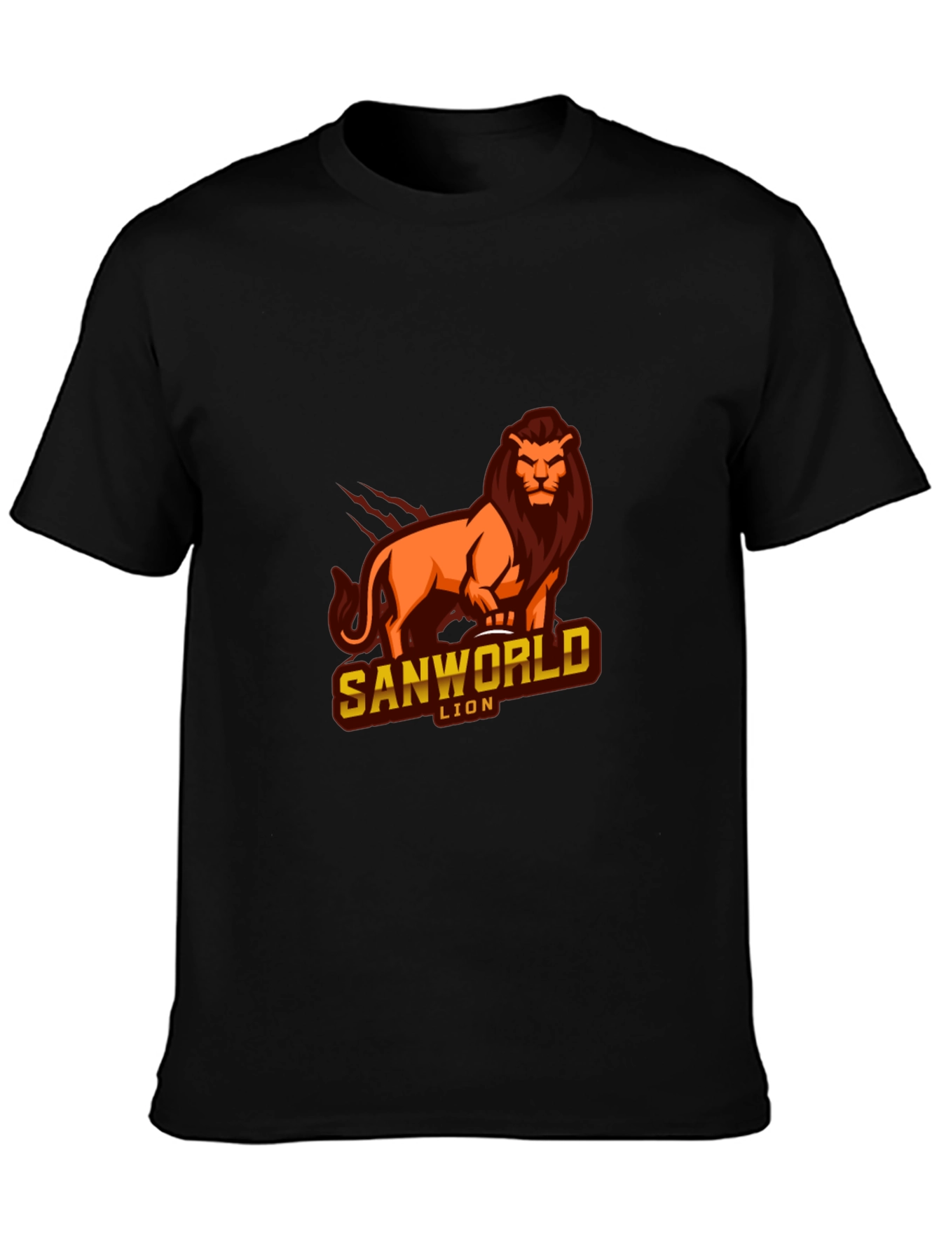 Sanworld Lion Graphic Black T-Shirt