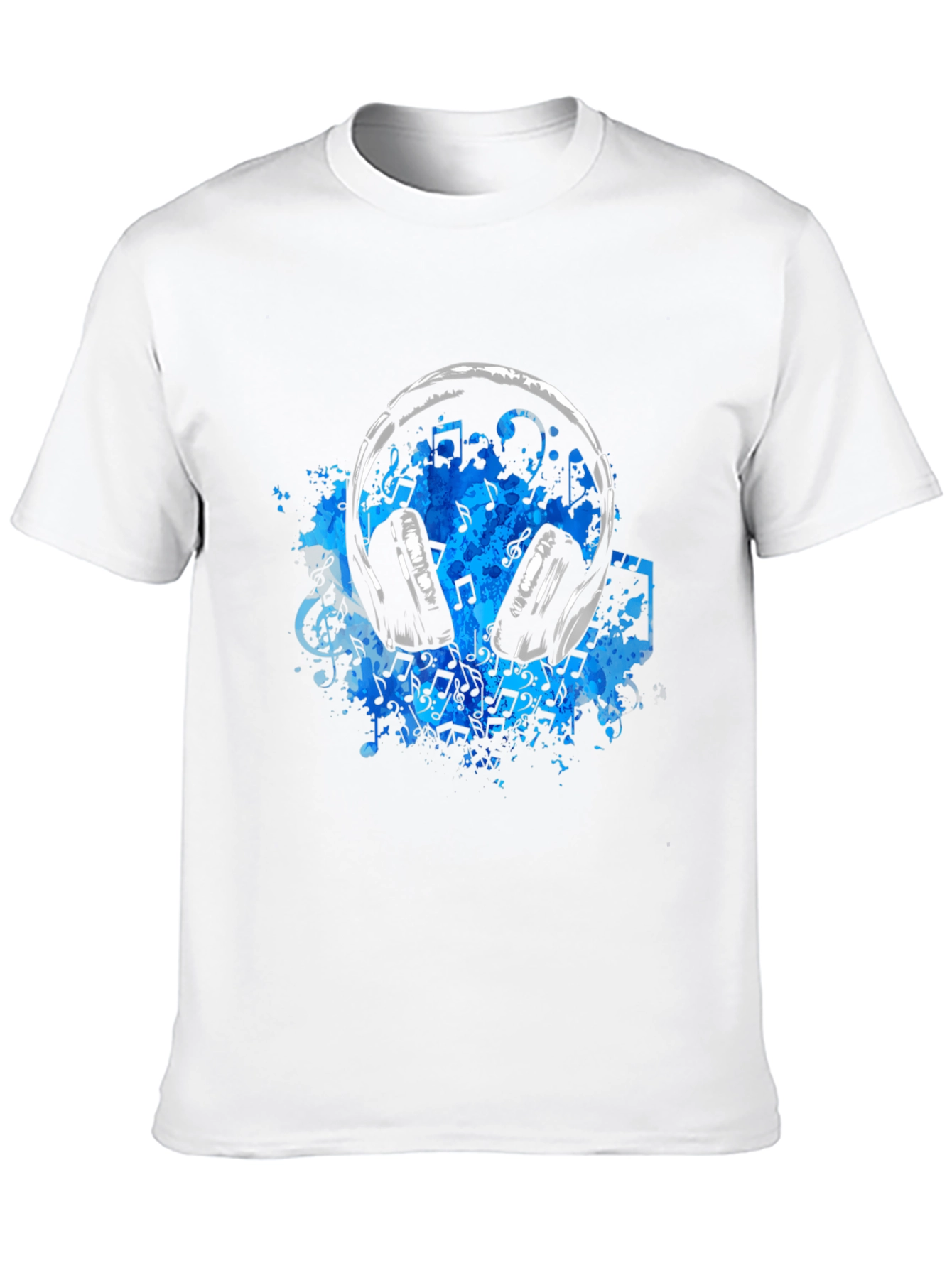 Music Headphones T-Shirt - Black Cotton Tee