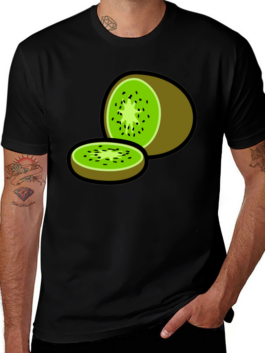 Kiwi Fruit Graphic Print T-Shirt