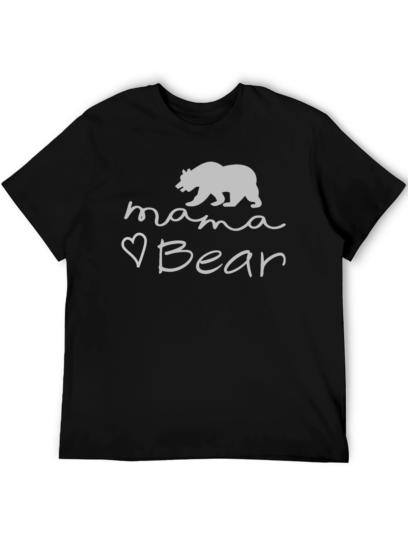 Mama Bear Graphic Tee -  Comfortable Black T-Shirt