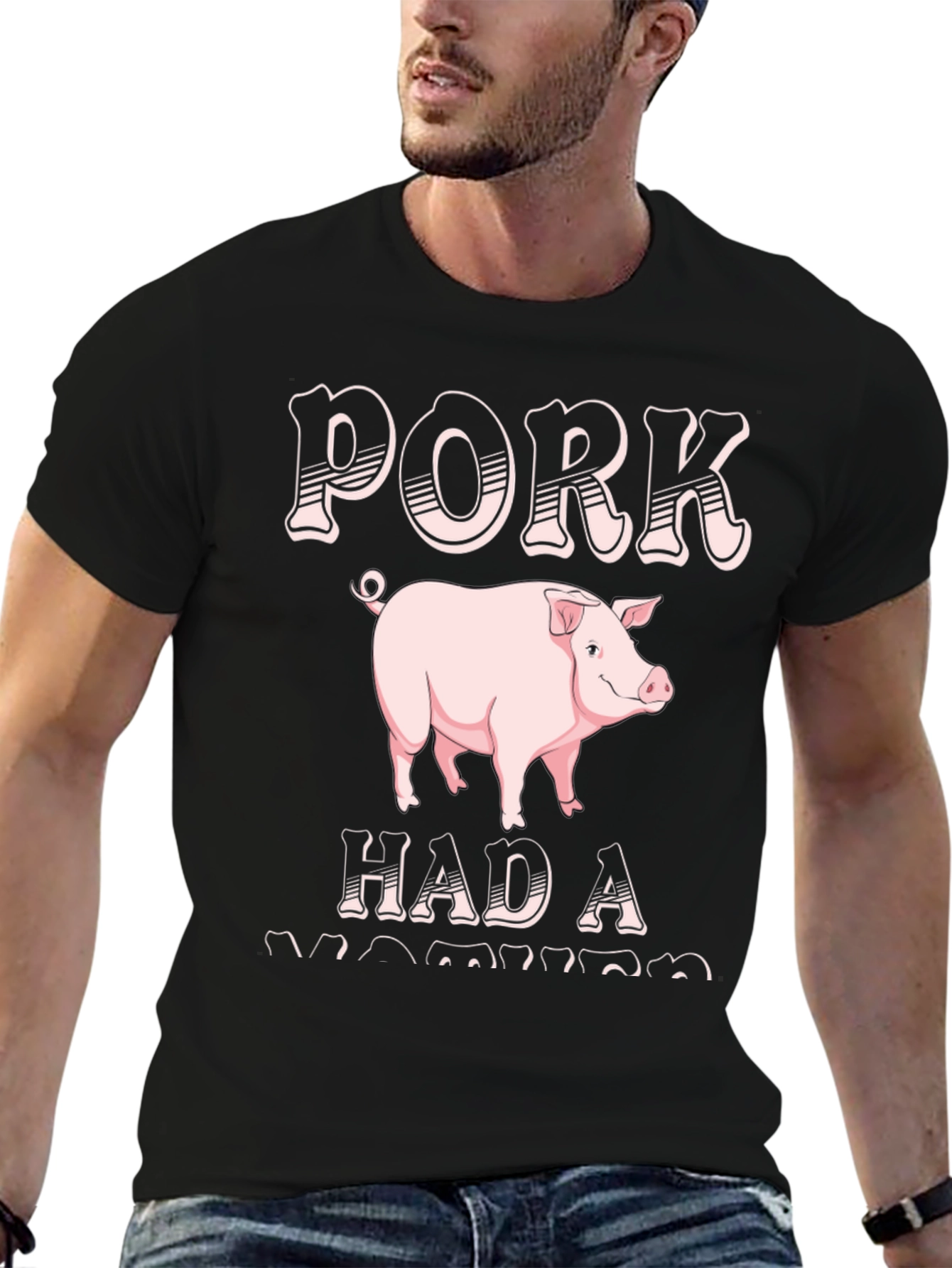 Pork Had A Wiener Funny Mens T-Shirt