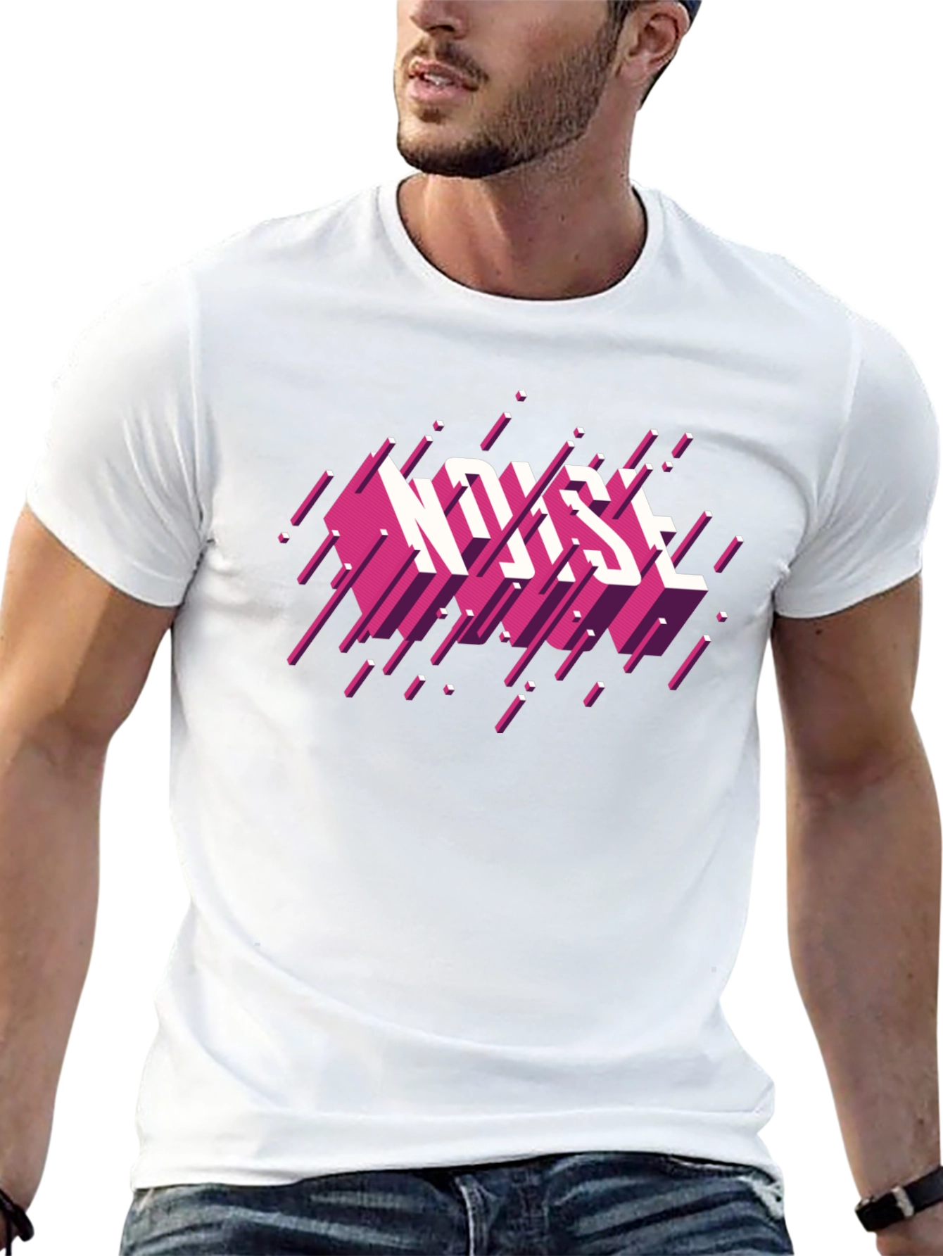 Retro Noise Graphic Black T-Shirt