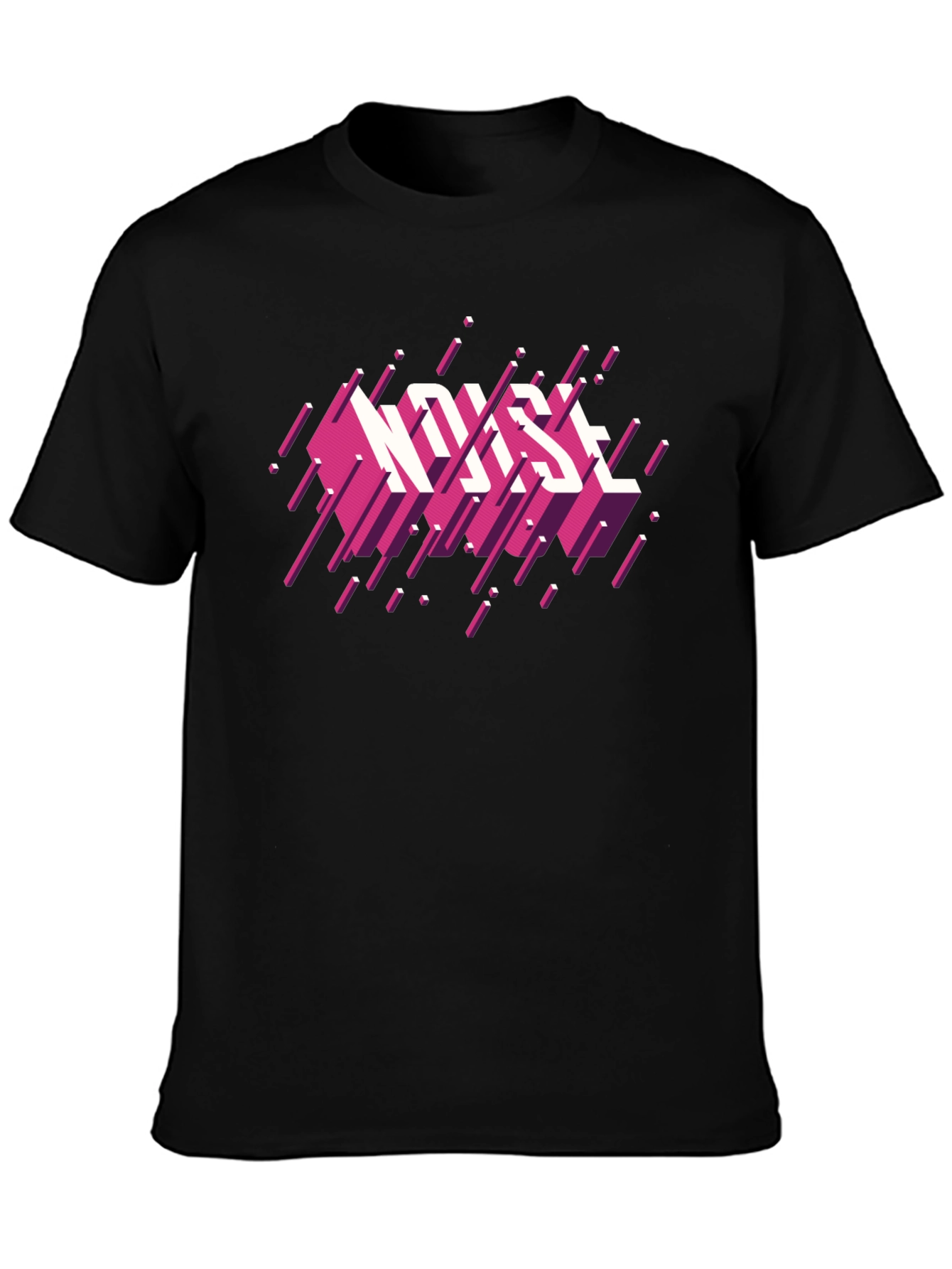 Retro Noise Graphic Black T-Shirt