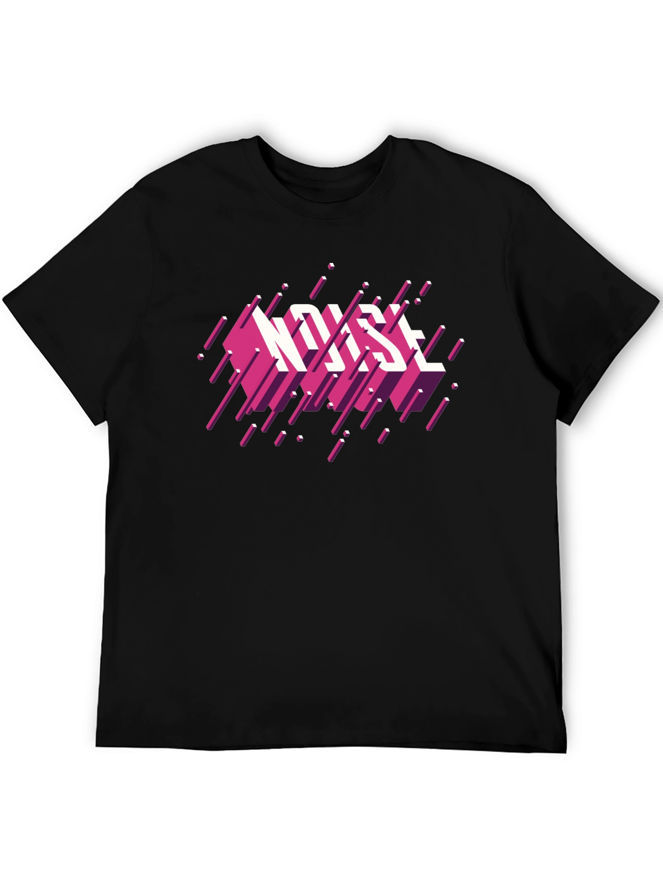 Retro Noise Graphic Black T-Shirt