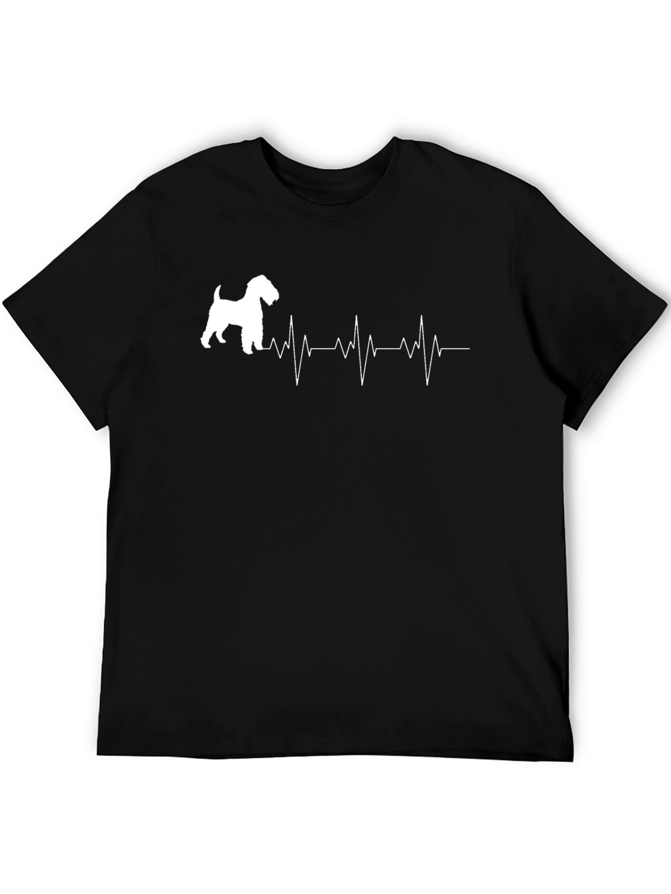 Dog Heartbeat Graphic T-Shirt - Unisex Black Tee